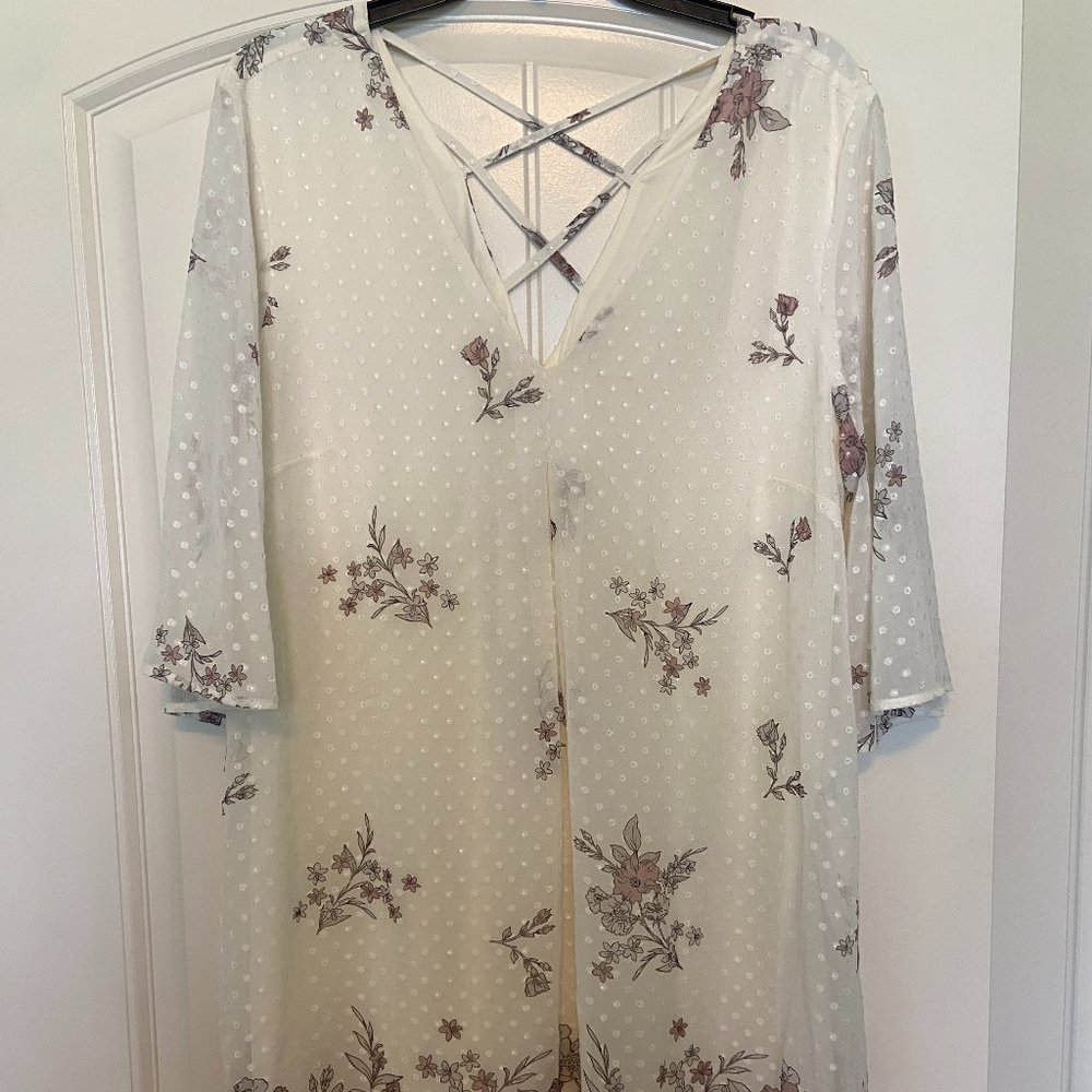 NWT DR2 Daniel Rainn 3 quarter sleeve floral dress